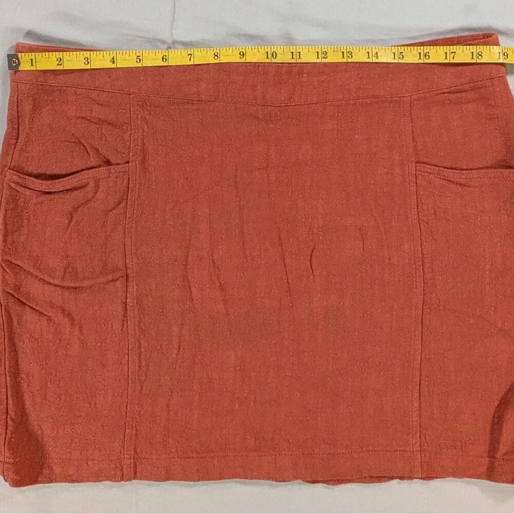 Forever 21+ Womens Rust Color Mini Skirt Sz 1X Boho Festival Retro